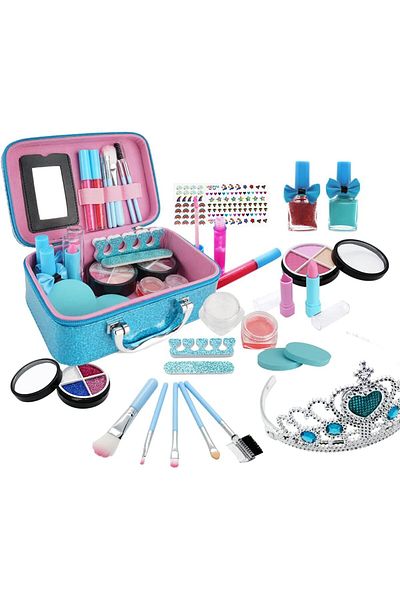 COOYA Makeup Kit for Girls, Washable, Princess Toys, Cosmetic Beauty Set Toys for 4+ Year Old Girls