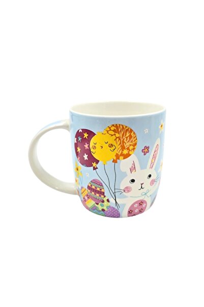 BM GİFT DESİGN Children's mug, blue color, Easter themed design, 370 ml