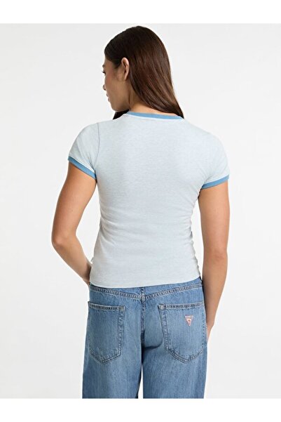 Guess Tricou Slim Fit pentru femei Jeans Ss Slim Stamp