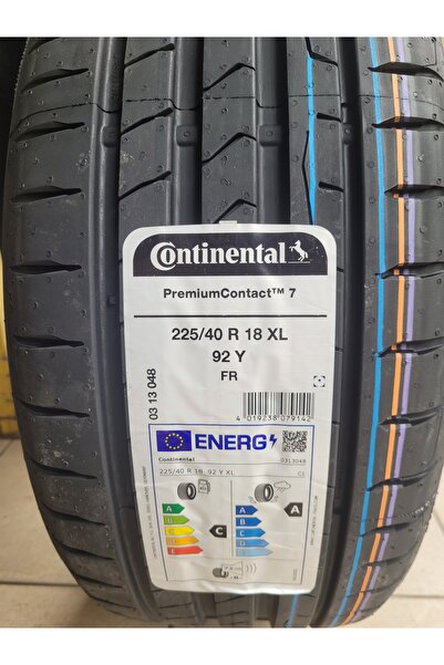 Continental 225/40R18 Premium Contact7 92Y XL FR Set Olarak (4 Adet ) 2025 Üretim *