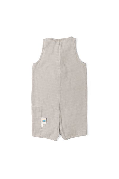 DEUX LAPINS 100% Cotton Short Long Muslin Baby Rompers - Cotton Gray