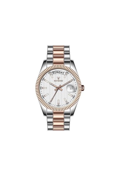 Raymond Rym-61001 Raymond Classic Men's Wristwatch - Steel and Mineral Glass - 2 Years Warranty
