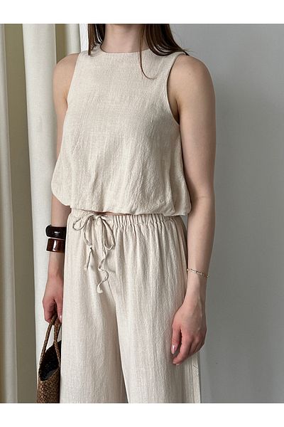 Laluvia Blusen-Hosen-Set aus 100 % natürlicher Baumwolle – 251003