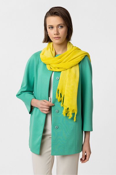 Deriderim Yellow Tassel Detailed Sile Cloth Summer Cotton Pareo - Waist Tied