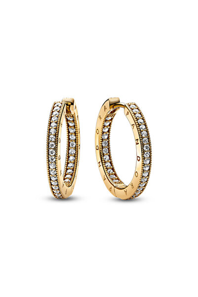 Pandora Signature Logo ve Pavé Halka Küpeler