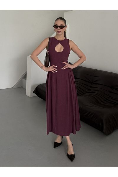 Laluvia Rochie cu decolteu decoltat cu detaliu în talie - 2525133