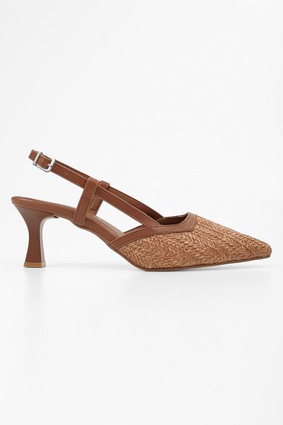 Shoeberry Ravie Taba Stiletto aus Stroh für Damen