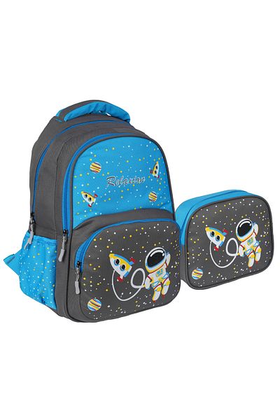 Bliss Geantă pentru școală primară cu model spațial licențiat Geantă termică pentru prânz Geantă impermeabilă