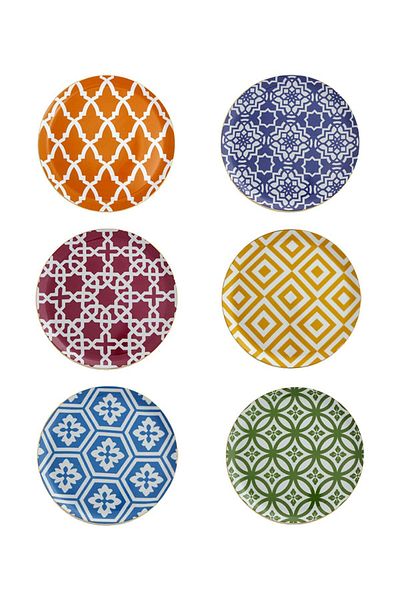 Porland Morocco Set of 6 Serving Plates 24 Cm