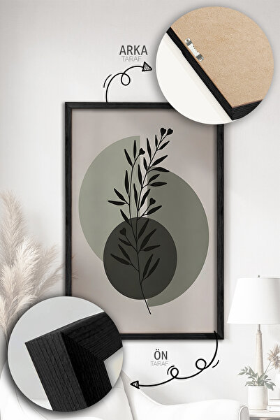 Artavessa 3 Parça Gerçek Ahşap Renkli Çerçeveli Tablo Seti - Model 36