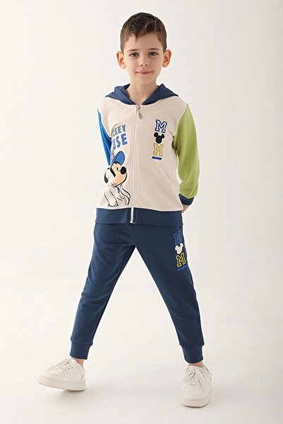 Mickey Mouse Disney Erkek Çocuk Beyaz Eşofman Takımı