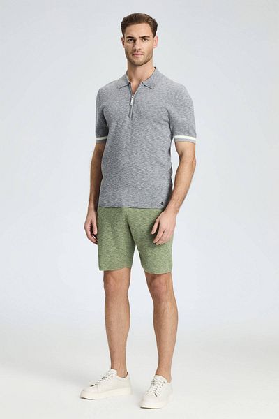 Hemington Pure Cotton Sleeves Stripe Detail Light Gray Knitwear Polo