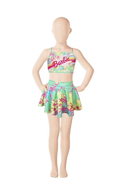 By Piera Girl's Quick Dry 4-Piece Bikini Swimsuit Set 86670