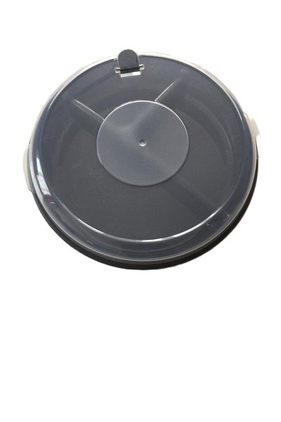 ORGANİZERS 3 Compartments Round Storage Container / Org-655-Anthracite