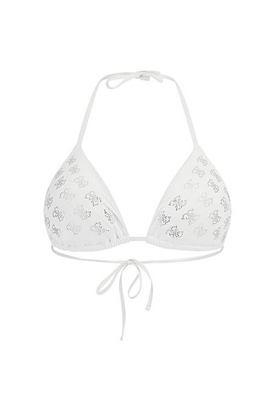 Guess Top de bikini triunghi pentru femei cu strasuri 4g