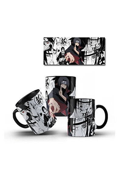 Genel Markalar ANİME İTACHİ UCHİHA KARAKTER NARUTO FULL TASARIM BASKILI SİYAH...