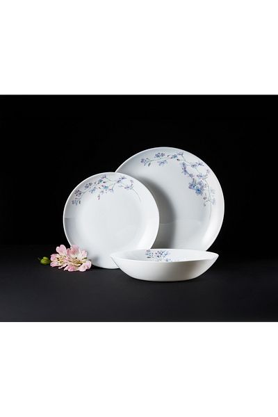 Ambition Dinner service, 18 pieces, 6 people, opal, Linum