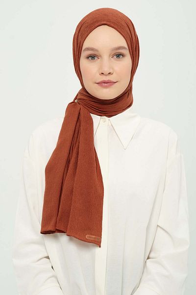 Madame Polo Mio Cazz Shawl Cinnamon Summer Wrinkle-Free Non-Slip 75X180 cm