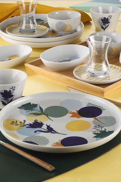 Kütahya Porselen Moderna 30 Piece Breakfast Set for 6 People 11993