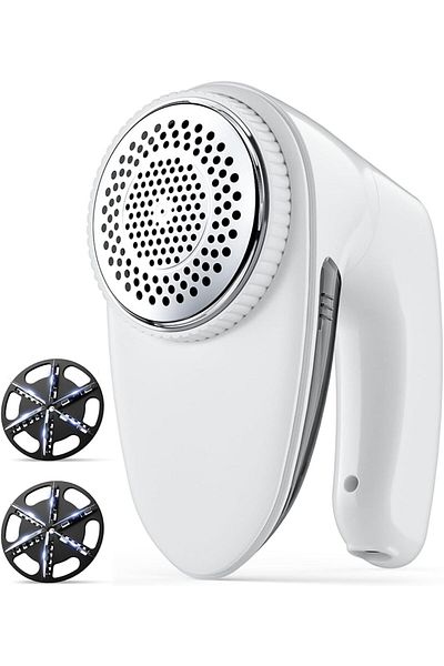 COOYA Fabric Shaver, Sweater Shaver Pill Remove Fuzz,for Clothes Couch(6-Leaf Blades,65mm Mesh,White)
