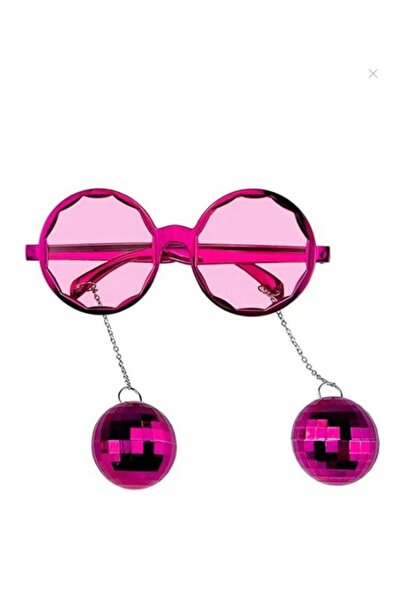 PEKSHOP Party Disco - Farewell Bachelorette Eyes / Disco Ball Pink Glasses