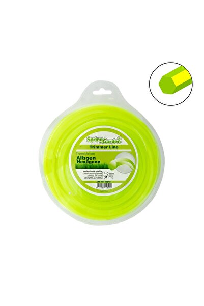 SPRING GARDEN Motorlu Tırpan Misinası 4.0 mm 31 mt Altıgen (Diken, Ot, Çimen ...