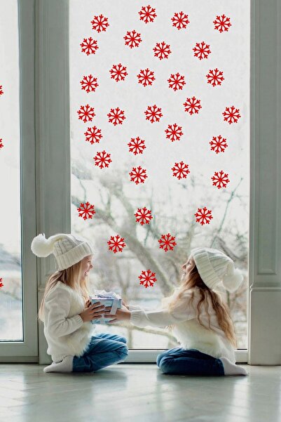 MIGNATIS 40 قطعة من ملصقات زجاج ندفة الثلج