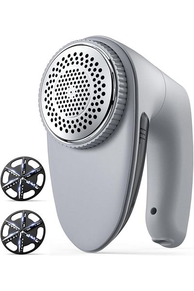 COOYA Fabric Shaver,Lint Remover Defuzzer,for Clothes and Furniture,6-Leaf Blades,65mm Mesh,2 Blades Extra