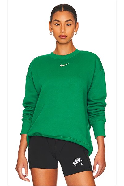 Nike Sportswear Phoenix Fleece Oversized Crew-Neck Yeşil Kadın Sweatshirt