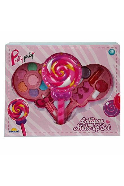 Sunman Pretty Pinky Lollipop Shaped 2 Tier Makeup Beauty Set