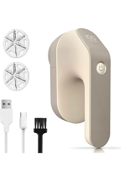 COOYA Fabric Shaver,Rechargeable Lint Remover,LED Digital Display,with 3-Speeds and 6-Leaf Blades
