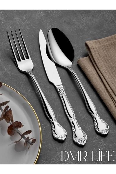 DMR LİFE Dmr Life Milano Plain 36 Piece Set 18/10 Stainless