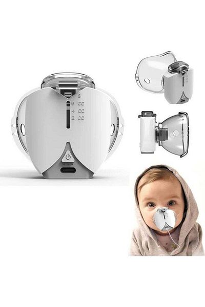 COOYA Portable Lightweight Silent USB Auto Nebulizer Ultrasonic Mesh, Relief From Allergies Asthma, 2 Mask