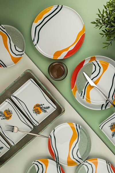 Kütahya Porselen Moderna 18 Parça 6 Kişilik Ikram Seti Estate