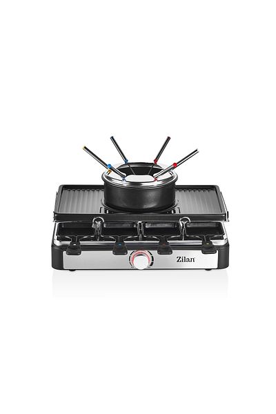 Zilan Gratar electric cu fondue Zilan ZLN8856, raclette, putere 1400 W, indicator luminos