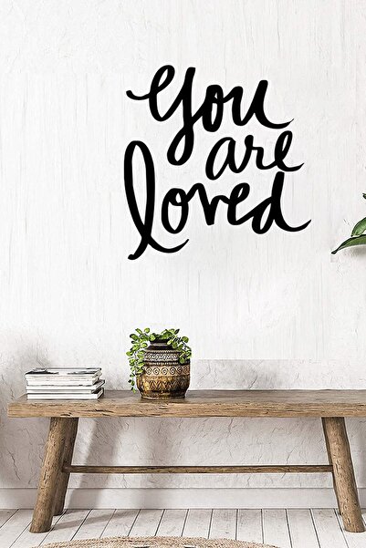MIGNATIS Autocolant cu textul „You Are Loved” scris de mână 60x57cm - Negru