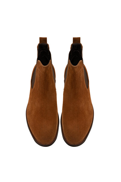 Desa Coleta Kahve Erkek Yandan Lastikli Süet Deri Chelsea Bot