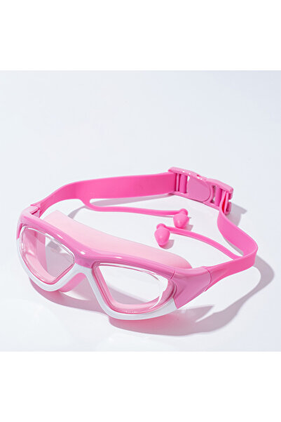 Choice نظارات سباحة للأطفال عالية الدقة مقاومة للماء والضباب بإطار كبير باللون الأصفر، مريحة