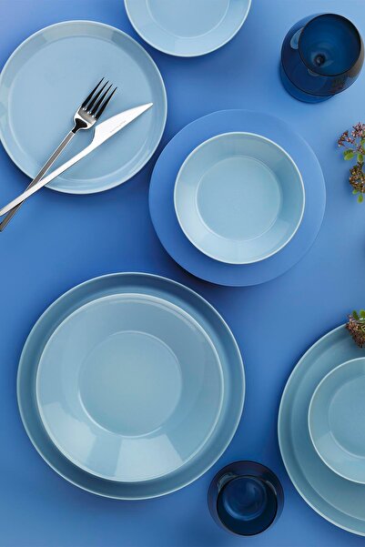 Kütahya Porselen Forza 24 Parça 6 Kişilik Yemek Takımı Mavi