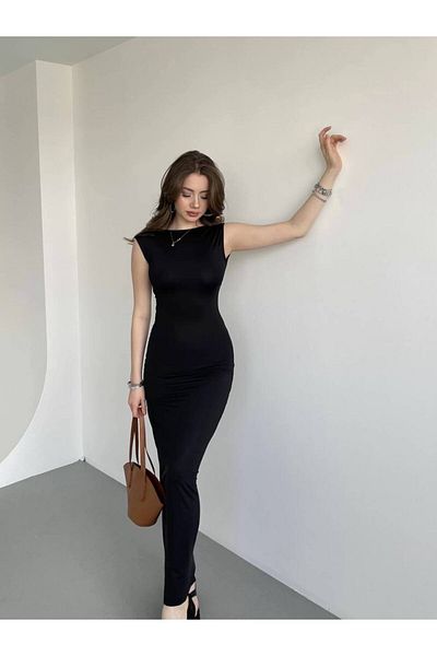 ELBEY Rochie lungă decoltată la spate