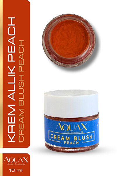 AquaX Natural Peach Krem Allık 10 ml - Taze Ve Doğal Bir Görünüm Için Allık