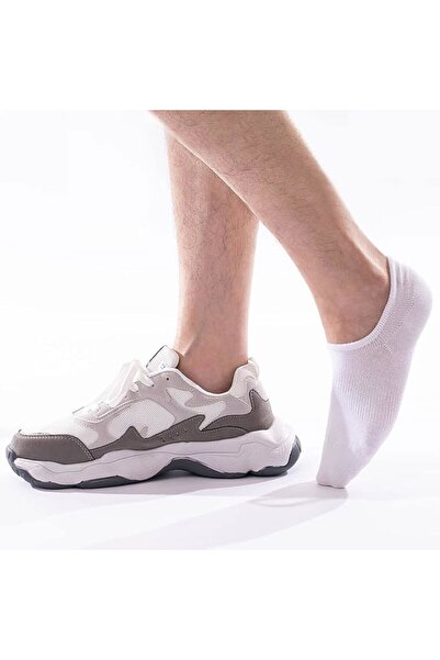 Deribond Sneaker Socks 9 Pieces Ανδρικές λευκές κάλτσες, βαμβακερές, αόρατες κάλτσες