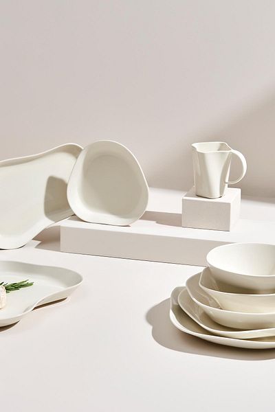 Kütahya Porselen 28X25 cm 2 Piece Kayak Cream Set