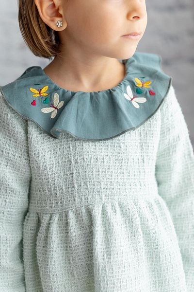 Zeyland Woven Dress for Baby Girl - Collar Detail