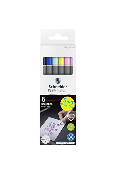 SCHNEIDER Paint-It 070 маркер с връх-четка, комплект от 6 броя, V1