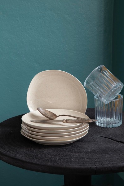 Kütahya Porselen Soho 6 Piece 22 Cm Cinnamon Cake Set