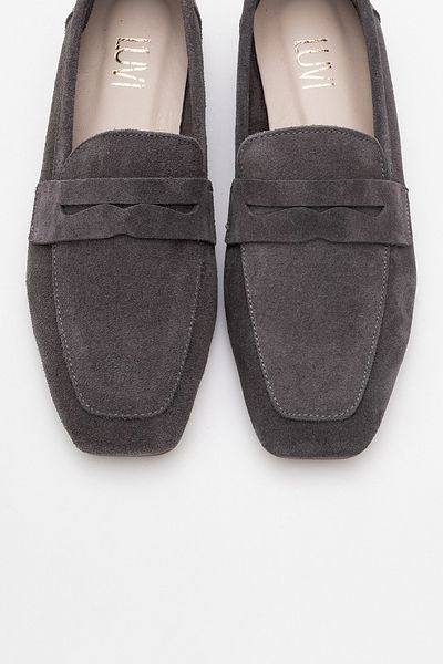 LuviShoes Γυναικεία Loafer Παπούτσια MORNE Smoked Suede Γνήσιο Δέρμα
