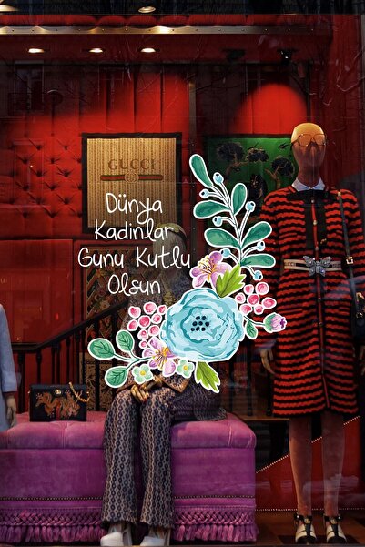 MIGNATIS Autocolant din sticlă pentru vitrină cu flori albastre și mesaj de Z...