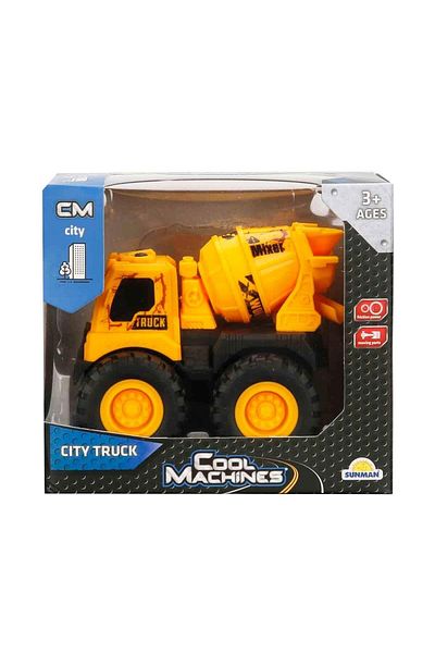 Sunman Friction City Vehicle 47132 Yellow Mixer