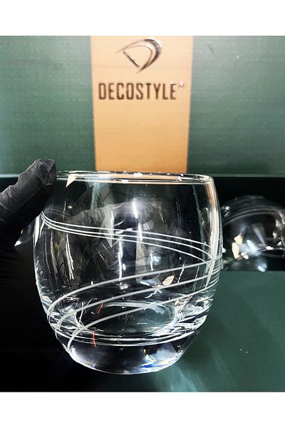 DECOSTYLE Soft Drink and Water Glass with Diamond Decor 6 Pcs